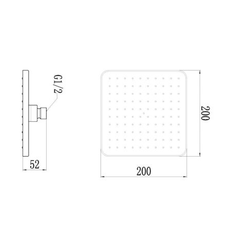 Верхний душ Savol S-FDP07C, матовое золото/черный, артикул S-FDP07C