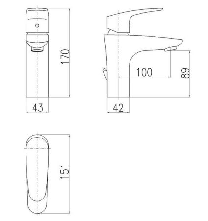 Смеситель для раковины Rav Slezak Amur AM727.5K