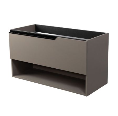 Комплект мебели Visobath Eleven, 1000 мм левый, цвет кварцевый матовый лак (Quarzo), артикул 76073/Quarzo/EL