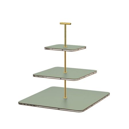 ADJ Сервировочная стойка, 30x30xH35 см.,ручка "Т", цвет: эвкалипт, фурнитура золото