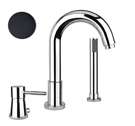 Смеситель на борт ванны Webert Rimini RI850701560, черный, артикул RI850701560