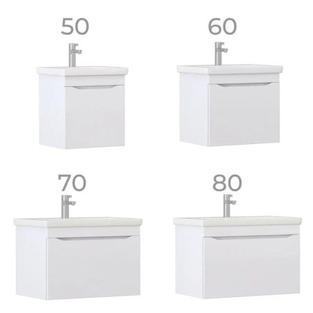 Тумба под раковину подвесная VIGO Grani 166, 80 см, артикул 166