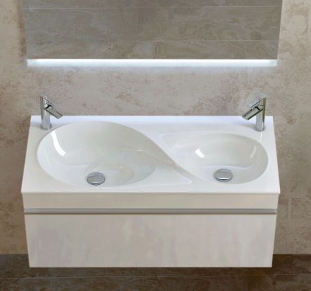 Тумба под раковину Raval Hotte 100 подвесная Белая