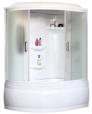 Душевая кабина Royal Bath  RB 140ALP-C (матовое) правая без гидромассажа, артикул RB140ALP-C-R/b/g