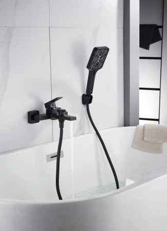 Смеситель для ванны Knotlor KN-22/BL, черный, артикул KN-22/BL