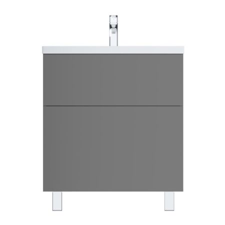 M90FSX07522GM32 GEM, База под раковину, напольная, 75 см, 2 ящика push-to-open, графит матовый, артикул M90FSX07522GM32