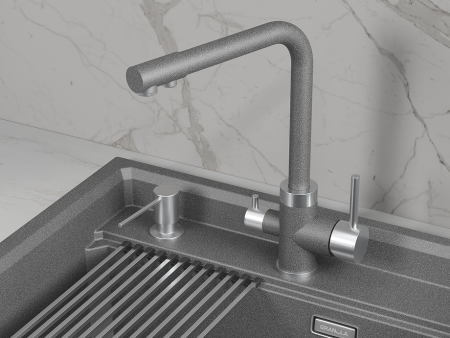 Смеситель для кухни GRANULA (5015, ГРАФИТ), артикул 5015, ГРАФИТ
