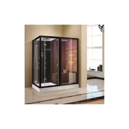 Сауна ALBANO Nero-R комбинированная 2в1 Cerutti SPA Black 1800x1100x2230