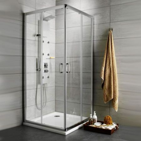 Душевой уголок Radaway Premium Plus D 1900 80x120 профиль Хром стекло прозрачное, артикул 30435-01-01N