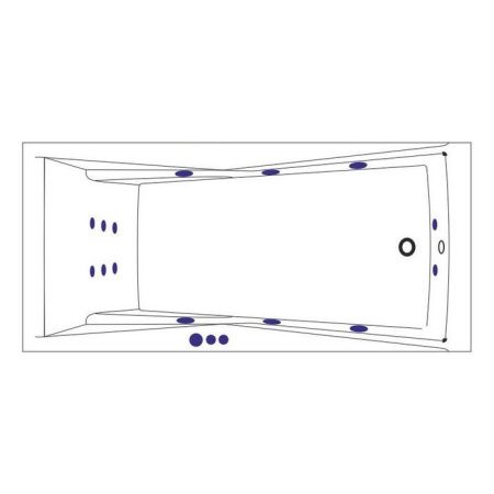 Ванна WHITECROSS Palace 170x75 "SMART" (хром)