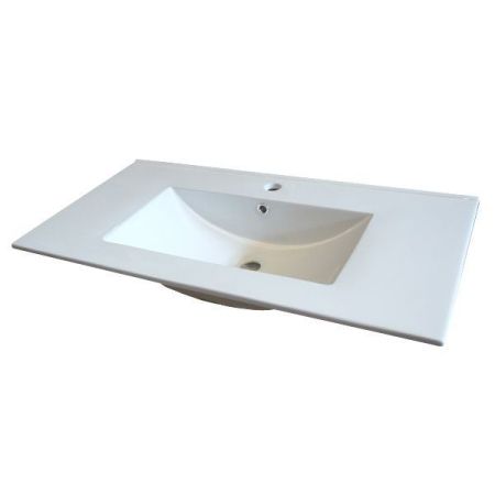 Тумба с раковиной Comforty Женева 90 4137133 подвесная Дуб белый