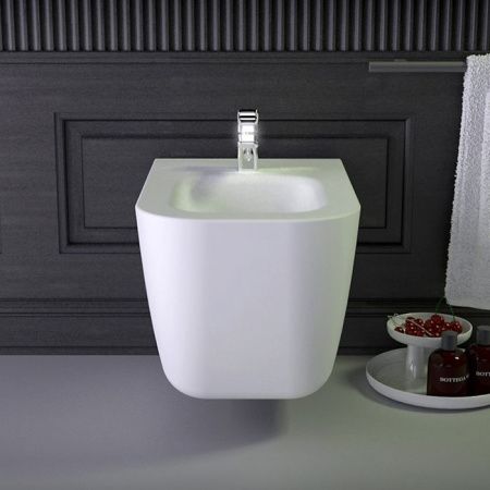 KNIEF Glam Биде подвесное 58х39х37 см, с 1 отв под смеситель, цвет  белый матовый