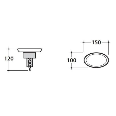 GLOBO Paestum Мыльница подвесная керамическая, цвет белый/хром, артикул PASC39bi/cr