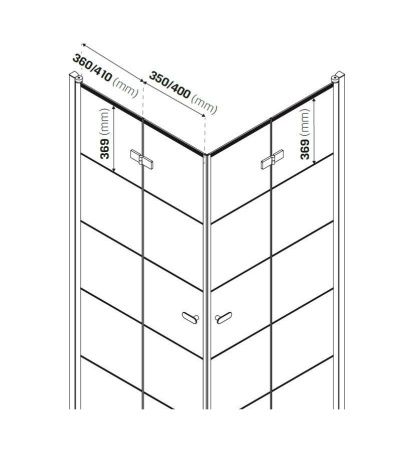 Душевое ограждение NEW TRENDY NEW SOLEO BLACK 80x80x195 D-0287A/D-0288A (черный)