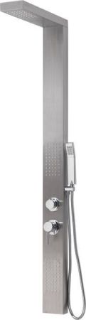 Gedy G-CASCADE, многофункциональная душевая панель без термостата, цвет нержавеющая сталь, артикул GYSP10200(IS)