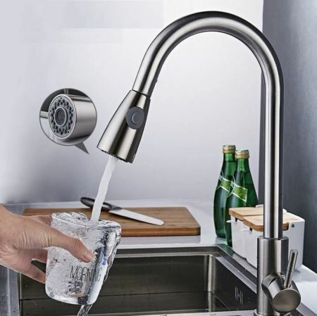 Смеситель для кухни FASHUN A56109, сатин