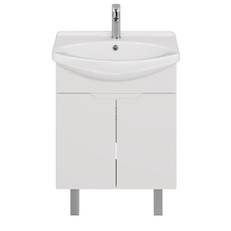 Тумба с раковиной подвесная/напольная Dreja David D 65 см, белый, артикул 99-0403-com