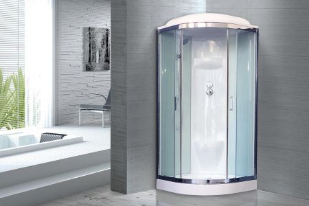 Душевая кабина Royal Bath RB 90HK6-WT-CH (белое/прозрачное)