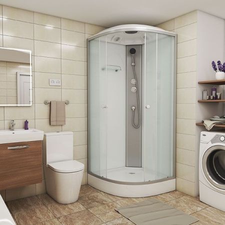 Душевая кабина Niagara Eco NG-4303-08 80х80 стекло матовое задняя стенка Белая, артикул 4303