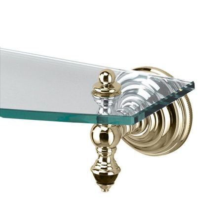 Devon Black Diamond Полочка стеклянная 60 см (стекло прозрачное), цвет: светлое золото, артикул BLKD510OT