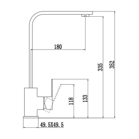 Смеситель для кухни Fmark FS8132C, матовое золото
