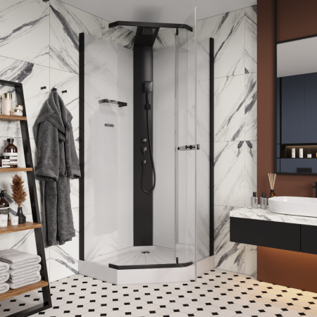 Кабина CHIKA901B душевая без крыши Cerutti SPA (90x90x215-225)