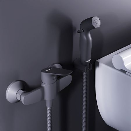 778000300 Jupiter смеситель с гигиеническим душем, чёрный, артикул 778000300