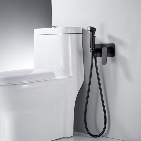 Гигиенический душ со смесителем Shevanik S9905H, черный, артикул S9905H