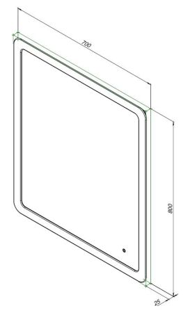Зеркало Aquanet Ирис 70 с подсветкой LED, артикул 00326444