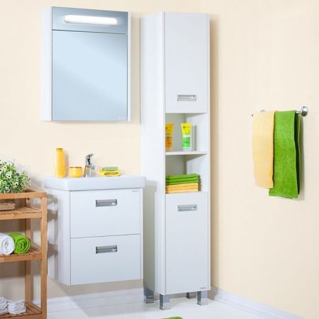 Тумба под раковину Бриклаер Палермо 55 подвесная Белая, артикул 4627125413070