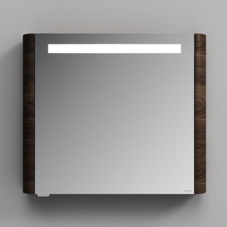 M30MCL0801NF Sensation, зеркало, зеркальный шкаф, левый, 80 см, с подсветкой, орех, текстурированная, артикул M30MCL0801NF