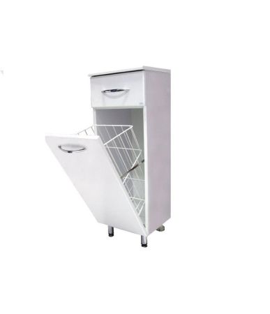 Полупенал Onika Каприз 30 напольный, белый, с бельевой корзиной