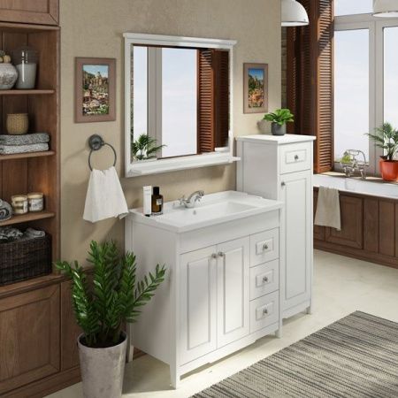 Зеркало Comforty Тбилиси 90 3132632 Белый глянец