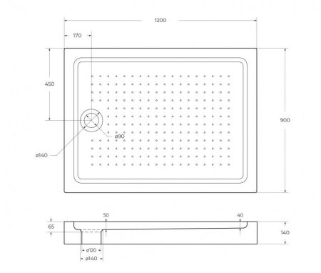 TRAY-BB-AH-120/100-15-W Акриловый поддон, артикул TRAY-BB-AH-120/100-15-W