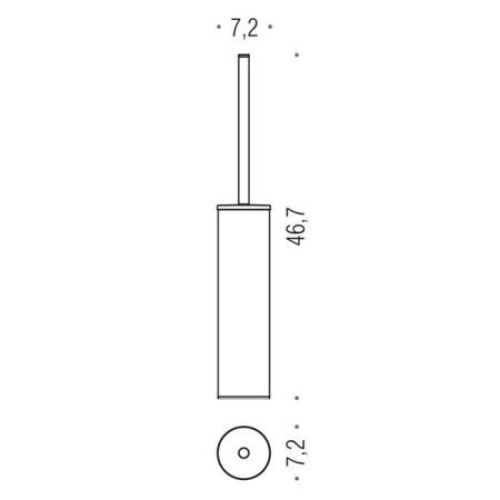 Colombo Mini Ерш напольный, цвет: PVD графит матовый, артикул B4006.GM