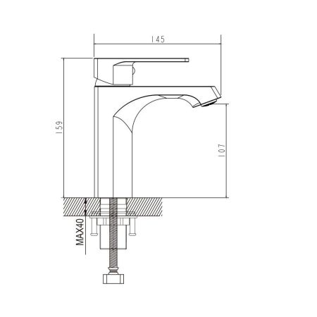 Смеситель для раковины с гигиеническим душем Raffine F171H, черный, артикул F171H