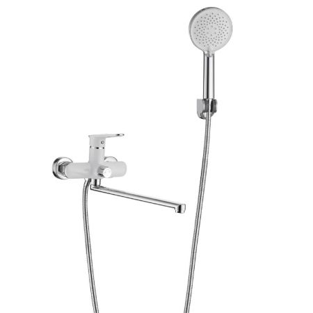 Смеситель для ванны Savol S-600609AW, хром/белый