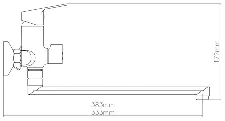 Смеситель Level для ванны., с изл. 350 мм, с акс., артикул: LV31