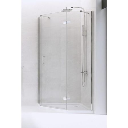 Душевое ограждение NEW TRENDY NEW AZURA R (R) 100x80x195 K-0562 (хром), артикул K-0562