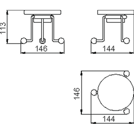 HUBER Croisette Мыльница настольная, цвет золото/керамика, артикул 4028.01H.DO
