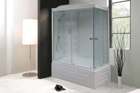 Душевая кабина Royal Bath RB 8100BP3-WC(белое/матовое) левая