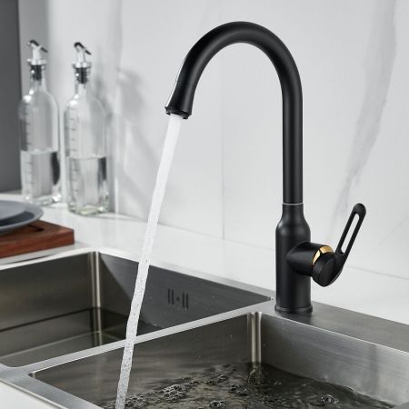 Смеситель для кухни Raffine F103H, черный, артикул F103H