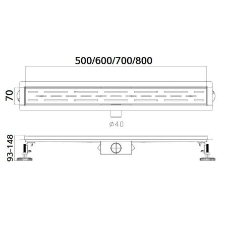 Душевой лоток Haiba HB91600, сатин