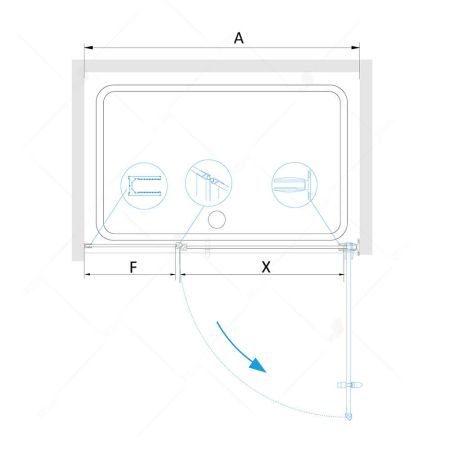 Душевая дверь RGW HO-012B (1100, Матовое-Сатинат), артикул 350601211-24