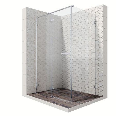 Душевой уголок Ambassador Abner 10011104L-PR1, прямоугольный, линейный трап, 120х90