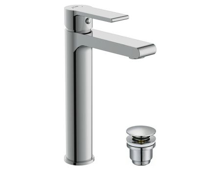 Смеситель для раковины высокий Cersanit BRASKO однорычажный клик клак (63024), артикул 63024