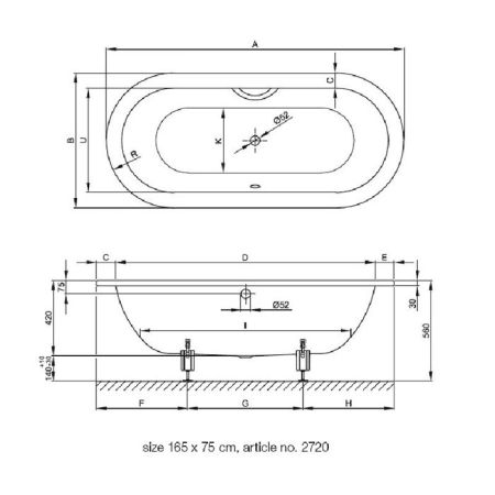 BETTE Starlet Oval Ванна с шумоизоляцией 195 x 95 x 42 cm , белая, артикул 2745-000