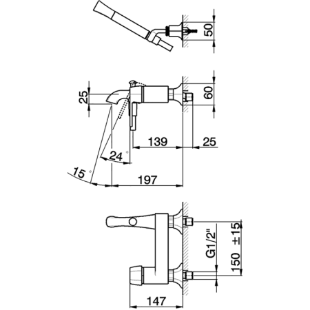 CISAL Cherie Смеситель для ванны однорычажный, с душевым комплектом, цвет розовое золото/черный