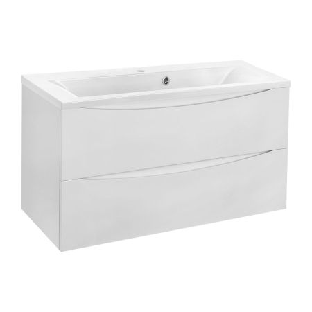 База под раковину Mia 900 подвесная, 2 выкатных ящика soft close, G.White, артикул VMC-2MA900GW