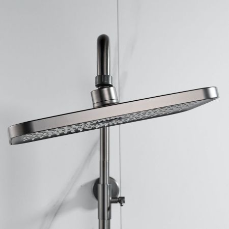 Душевая система Shevanik S9636T, оружейная сталь